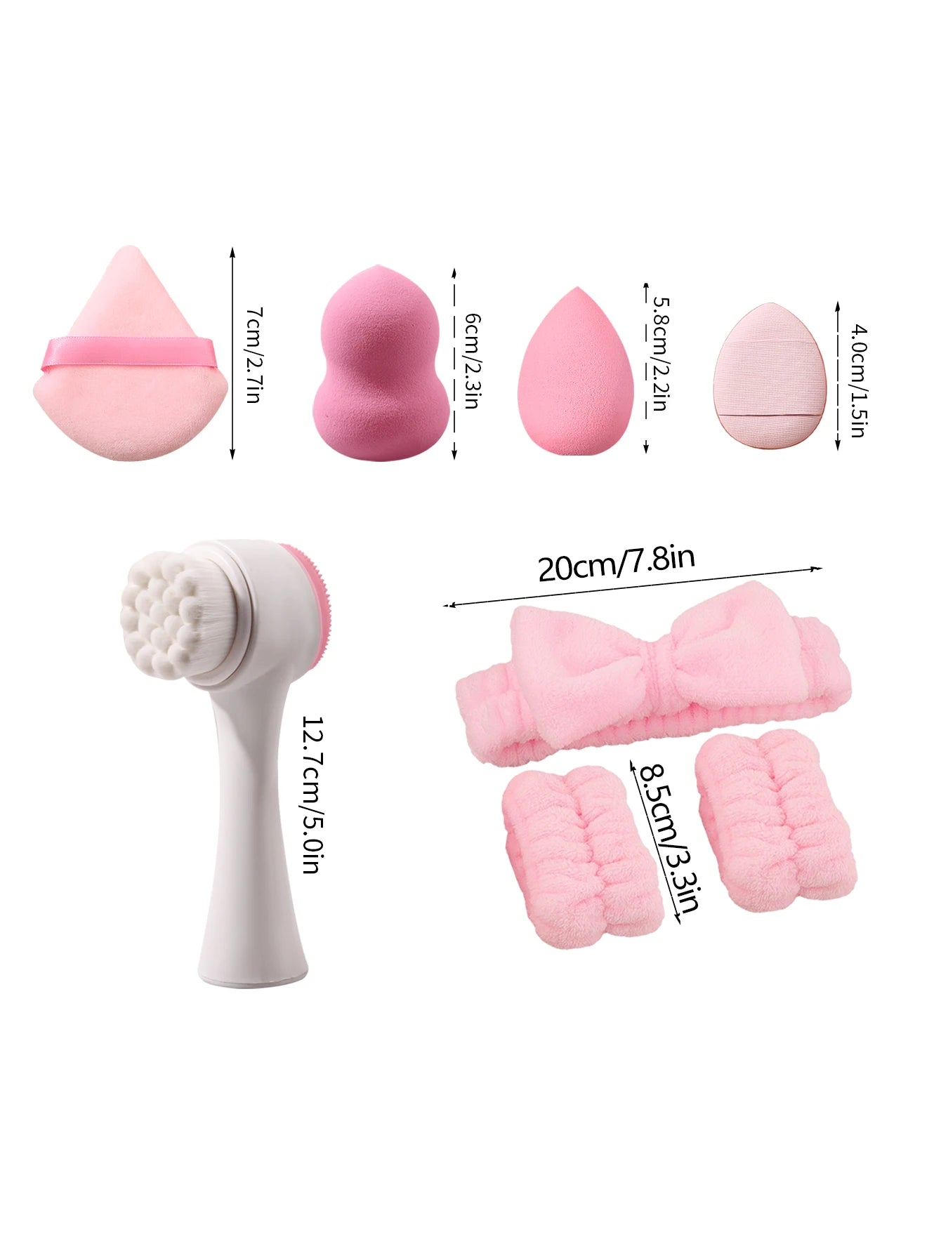 1-16Pcs Cosmetic Puff Makeup Sponge Beauty Egg Face Wash Brush Wash Face Headband Wristband Make Up Accessories