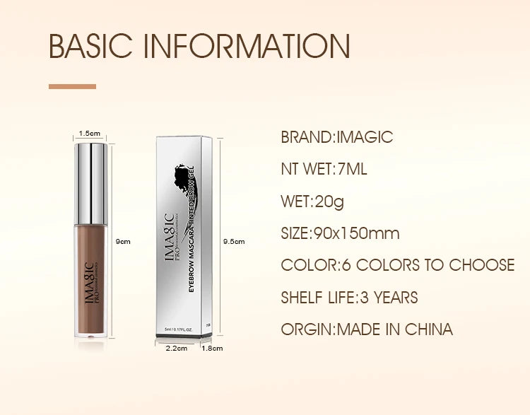 IMAGIC 6colors Durable Waterproof Eyebrow Dyeing Cream Eyebrow Shadow Makeup Beauty Tool Eyebrow Gel Enhancer Eyebrows