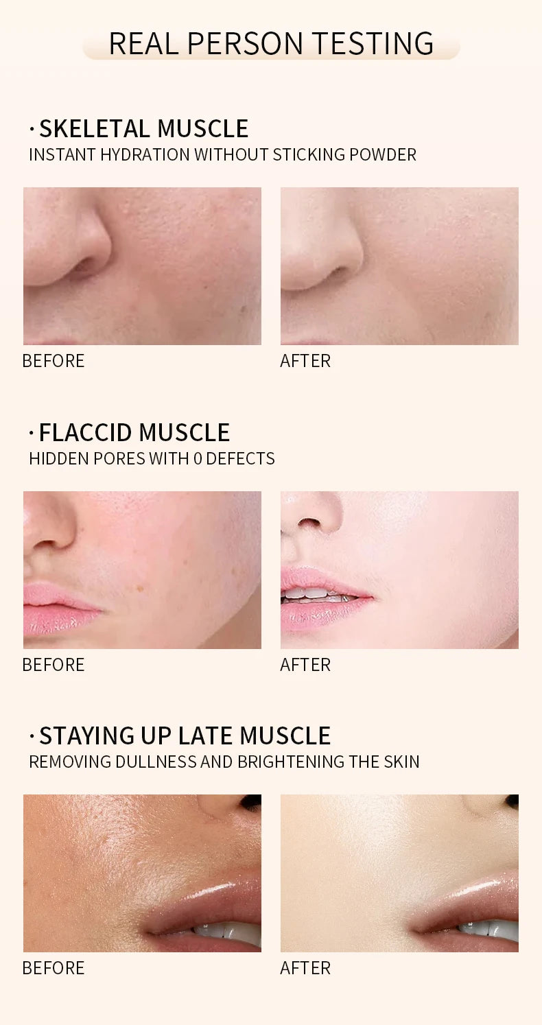 BB Cream Mushroom Head Air Cushion Powder Puff Moisturizing Brightening Foundation Concealer CC Cream Base Makeup Cosmetics