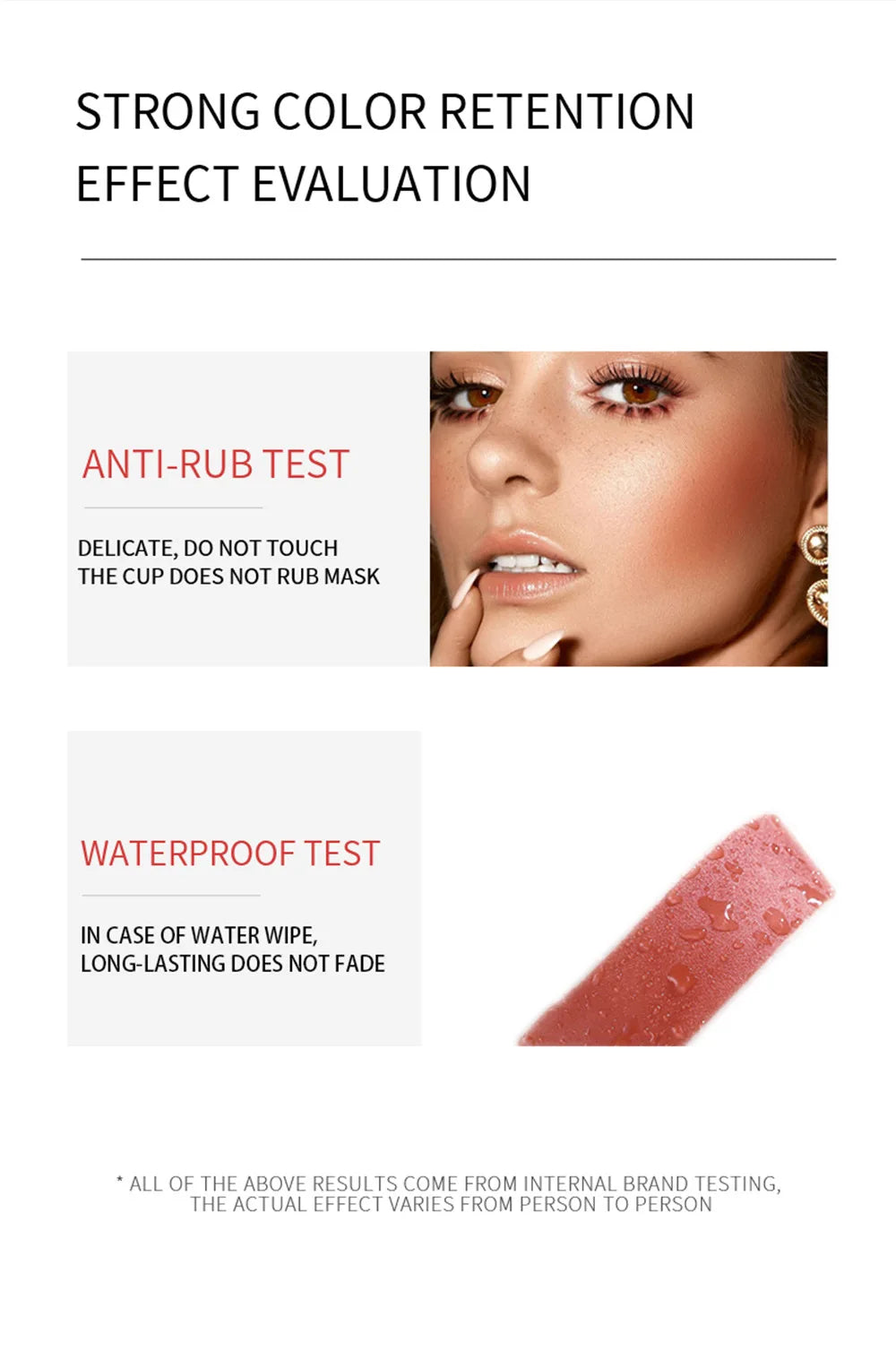 8 Colors Liquid Blush Waterproof Multi-purpose Facial Nourishing Blush Stick Cheek Natural Blusher Cute Korean Makeup for Women