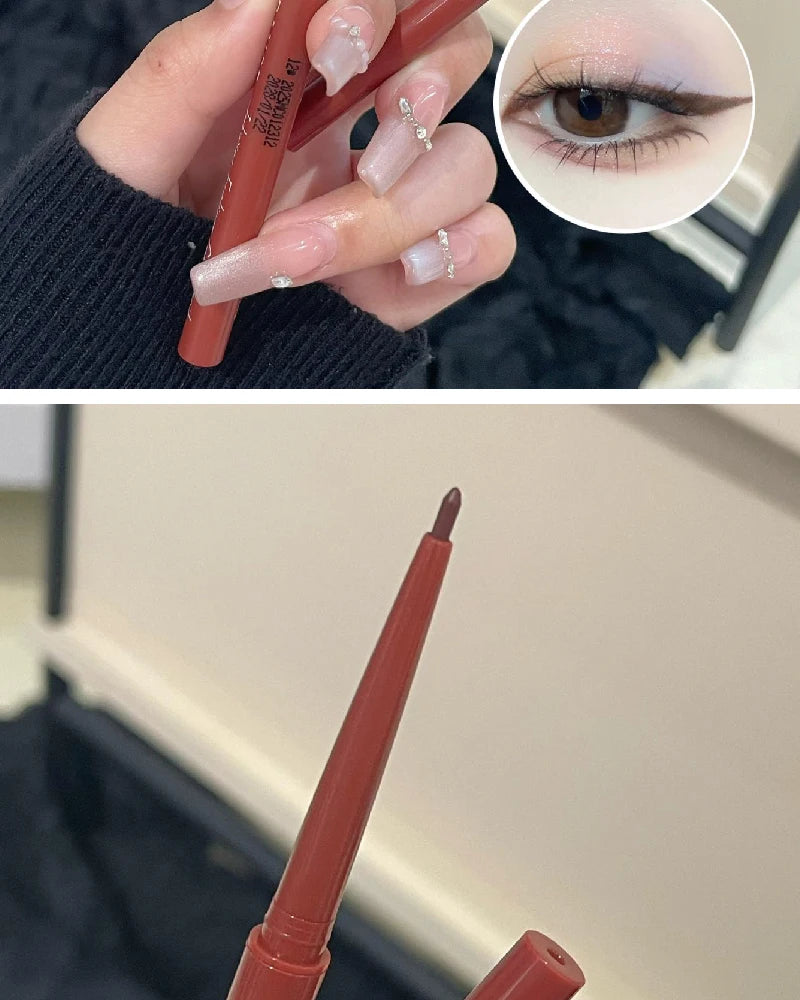 Matte Brighten Lying silkworm Eyeliner Gel Pen Waterproof Quick Drying Pink Brown Ultra fine Eye Shadow Pen Not-Smudge Makeup