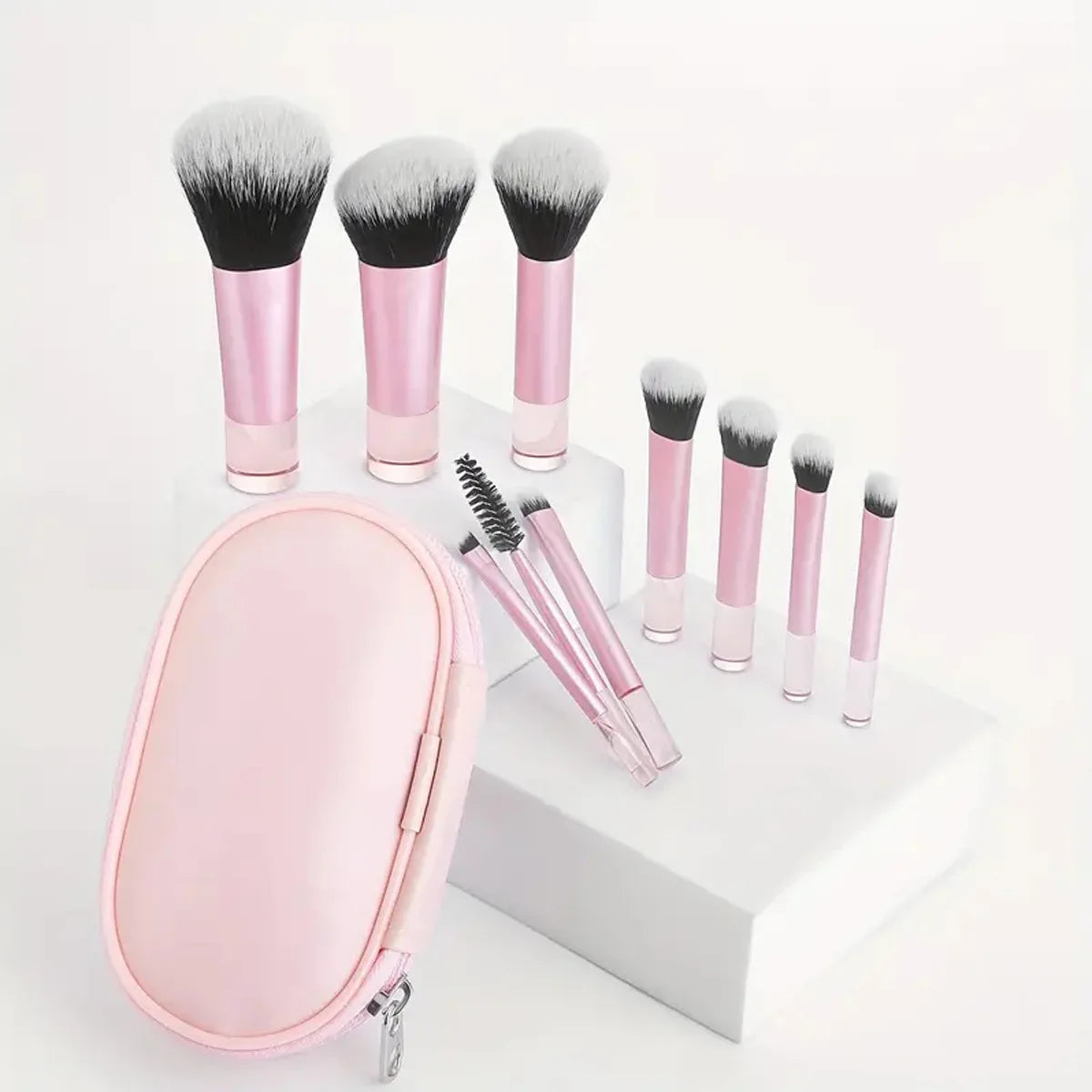 10 color Mini makeup brush Travel portable Makeup Tool - Palm Brush Professional Makeup tool set gift