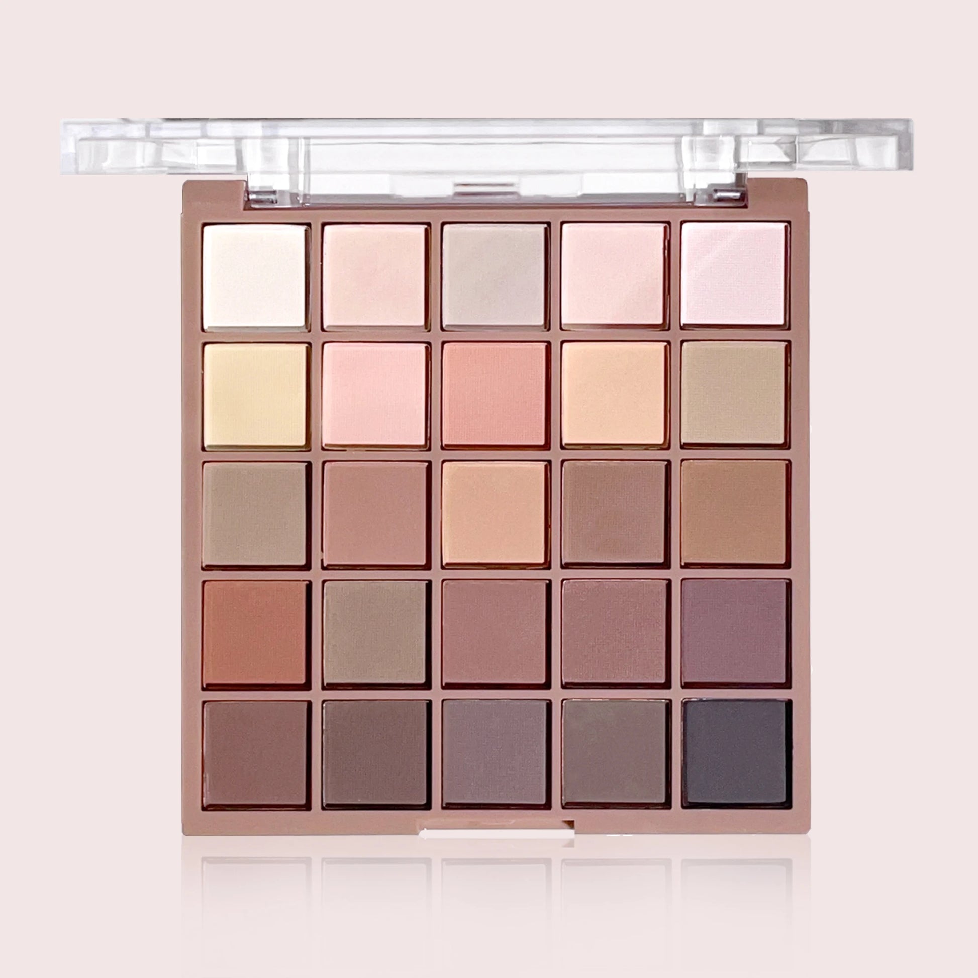 Eyeshadow palette in 25 colors, matte brown nude multi-color eyeshadow, high color rendering, waterproof and sweatproof, daily e