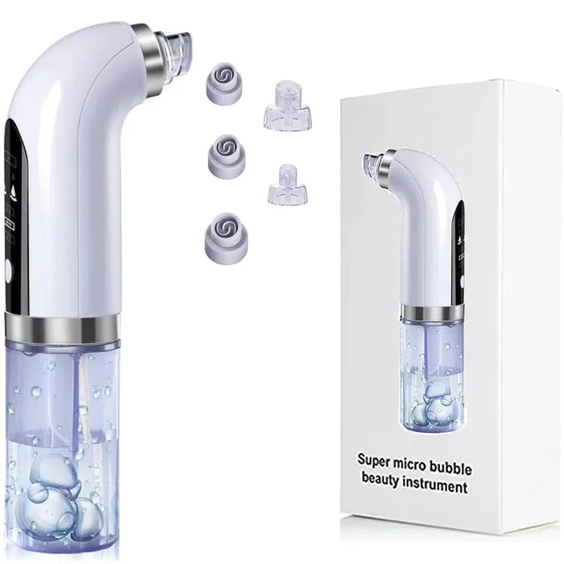 Electric Small Bubble Blackhead Remover USB Rechargeable Water Cycle Pore Acne Pimple Removal Vacuum Suction Facial Cleaner Tool