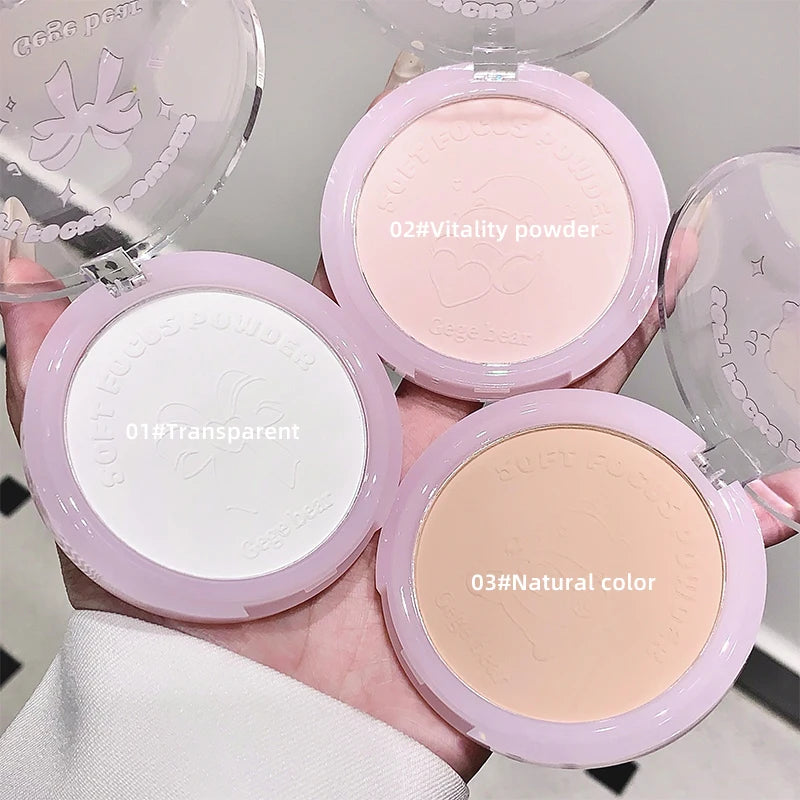 Gegebear Soft Focus Lightweight Setting Powder -,Long-Lasting Formula with Non-Cakey Finish, Perfect for Students and Daily Use
