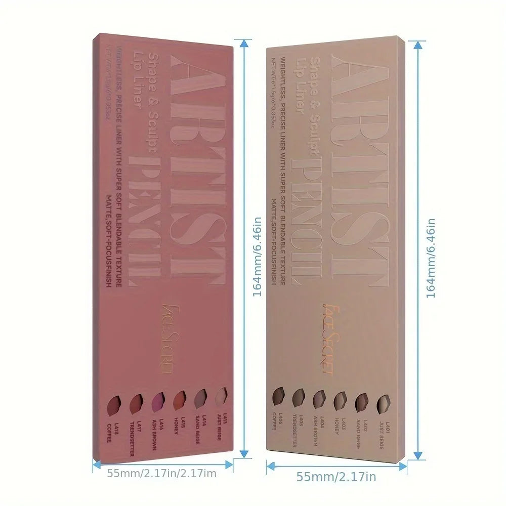 12Pcs/Set Nude Lip Liner Makeup Set - Natural and Long Lasting Waterproof Matte Lipliner Pen  Lip Liner for Everyday Makeup