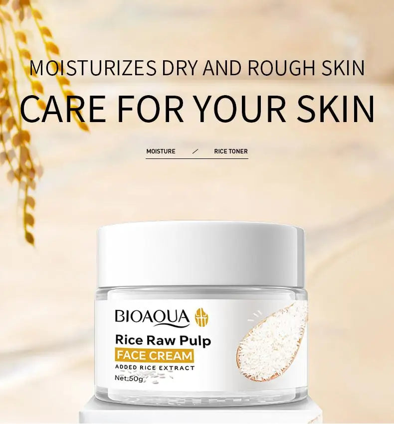 Rice Puree Face Cream Moisturizing Hydrating Whitening Face Cream Original Korean Face Beauty Skincare