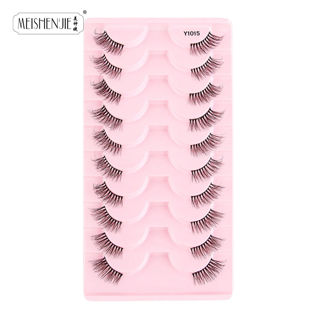 Fake Eyelashes Hot 3/10 Pairs Half Lashes Cat Eye Natural Long Fluffy 3D Mink Lashes Handmade Make up Tools maquillaje Faux Cils