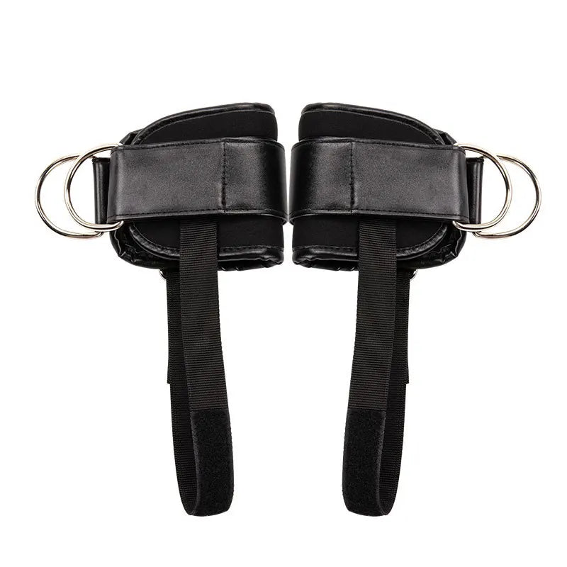 1Pair PU Padded Ankle Straps Ankle Straps for Cable Machines Double D-Ring Fitness Ankle Cuffs for Gym Workouts Leg Extensions