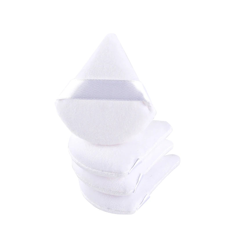 Triangle Velvet Powder Puff 1/2/3/6Pcs Face Mini Make Up Sponges Reusable Washable Cosmetic Eye Beauty Makeup Tool Accessories