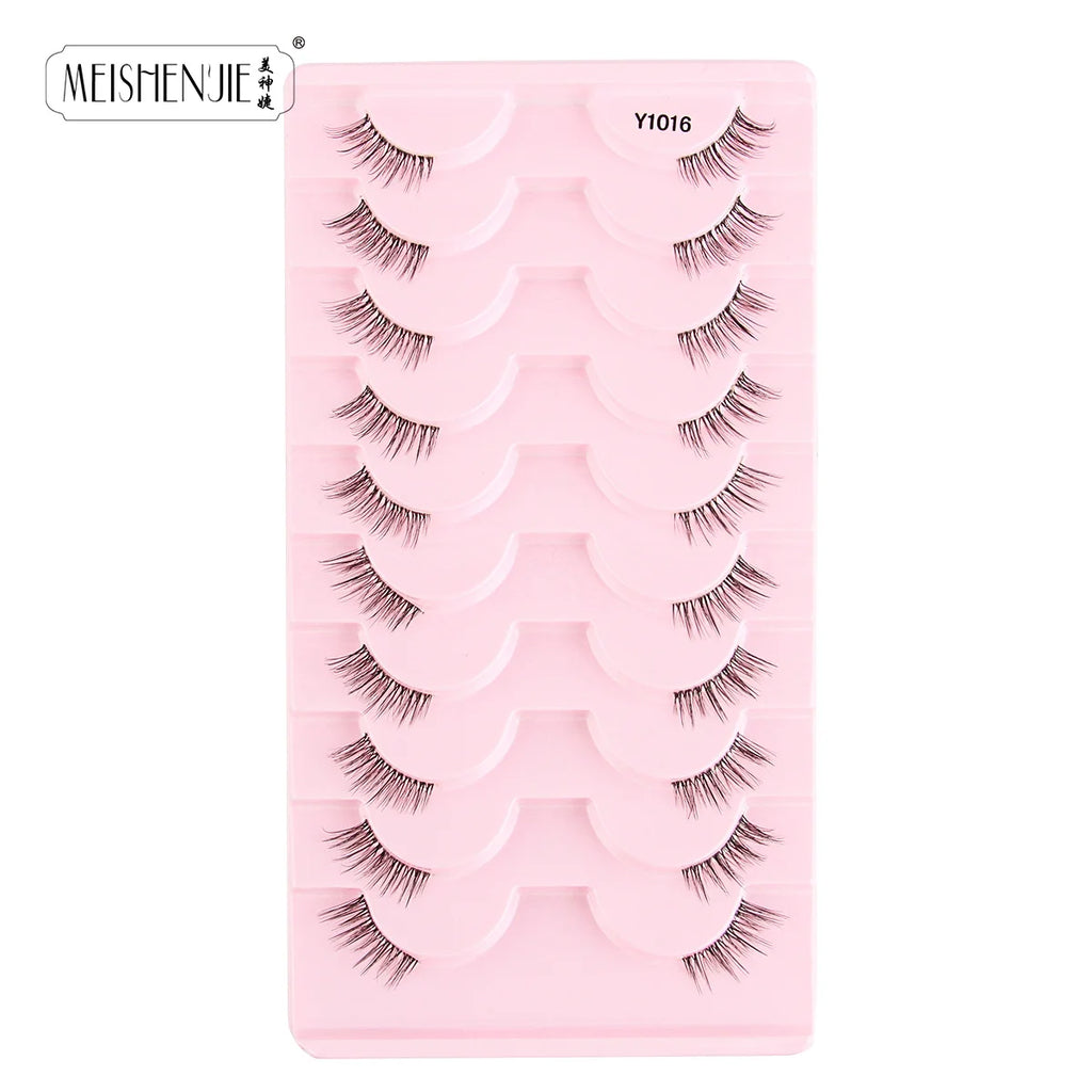 Fake Eyelashes Hot 3/10 Pairs Half Lashes Cat Eye Natural Long Fluffy 3D Mink Lashes Handmade Make up Tools maquillaje Faux Cils