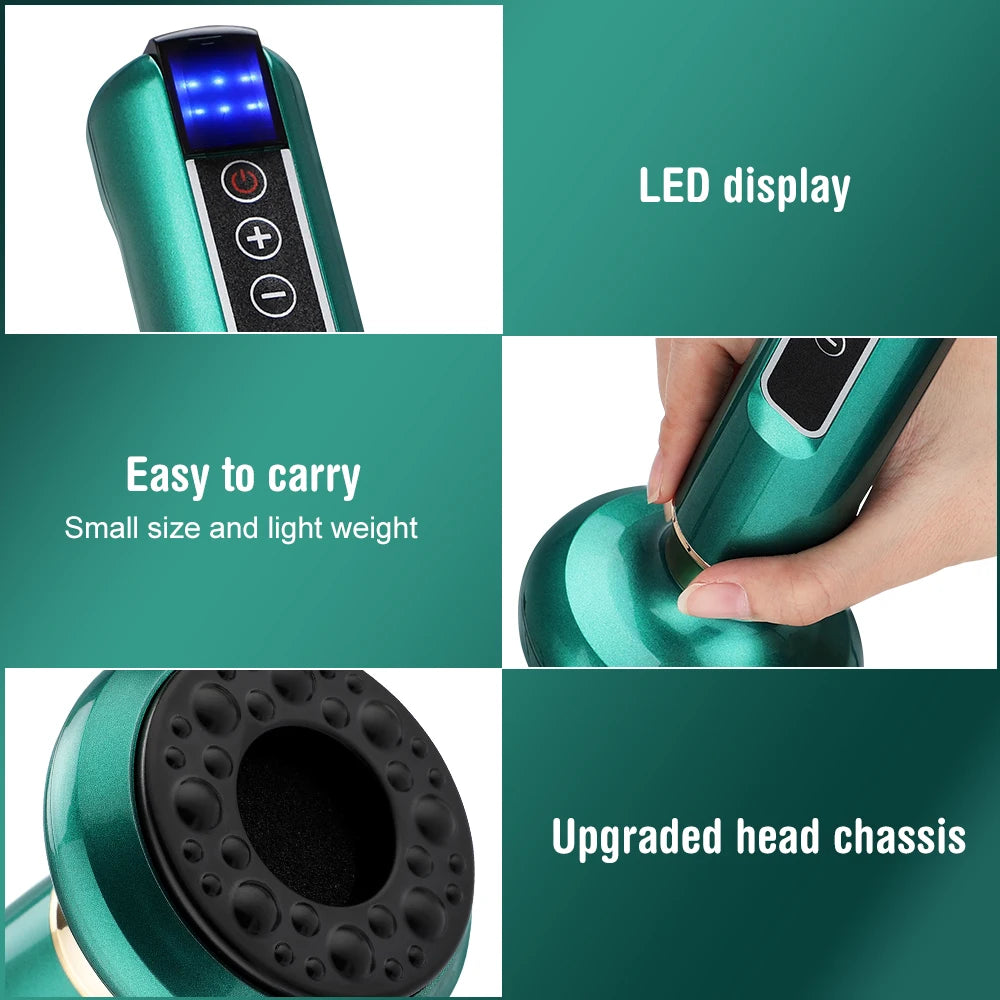 Chinese Electric Suction Vacuum Cupping Anti Cellulite Beauty Massager Glass Jars Anti Cellulite Cupping Vacuum Slimming Guasha