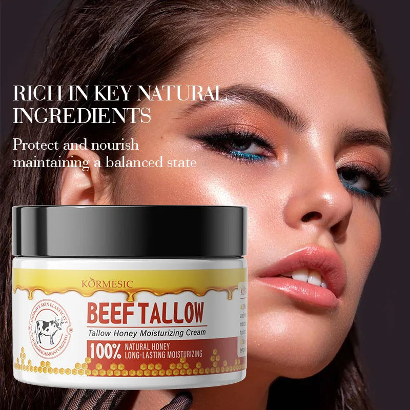 Tallow Honey Moisturizing Cream Long Lasting Smooth Tender Brighten Face Firming Elastic Deeply Nourish Skin Moisturizer 120g