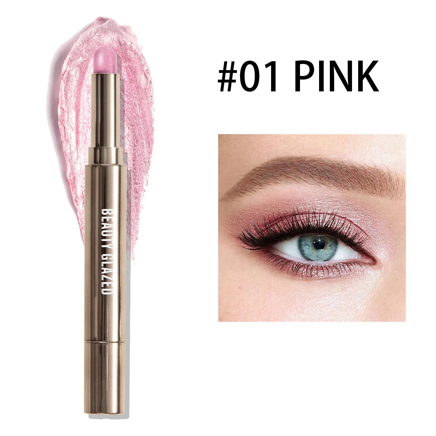 10 Color Double Ended Eye Shadow Stick With Sponge Brush Pearlescent Lasting Eyeshadow Pen Contouring Portable Makeup Cosmetics