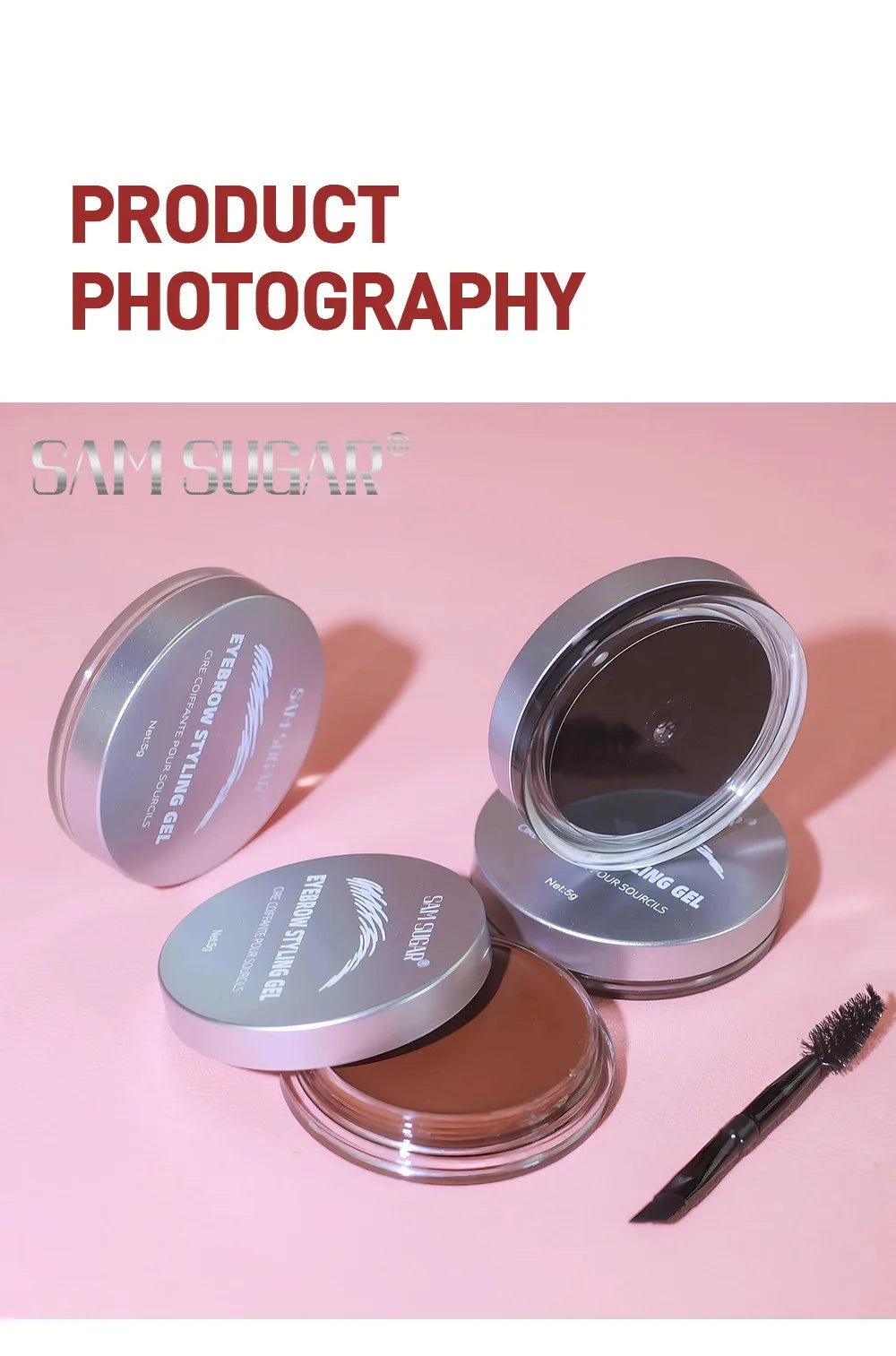 Long Lasting Eyebrow Styling Wax Soap with Brush Waterproof Gel Texture Transparent Coffee Brown Eye Brow Tint Cosmetics Makeup