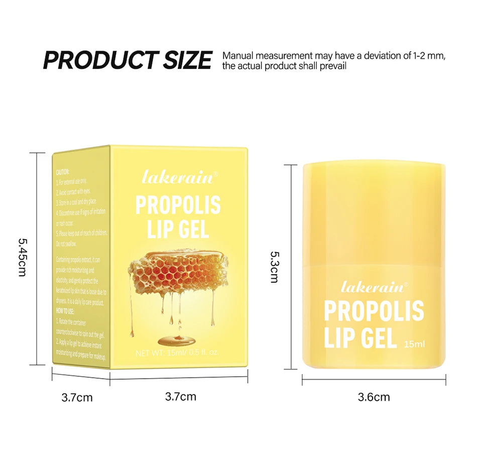 Honey Lip Hydrating Lip Balm & Mask 12hrs Long-lasting Moisture Butter Propolis Lipcerin Gentle Dispenser Exfoliation Twist Kore