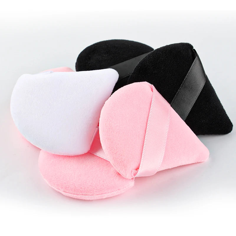 Triangle Velvet Powder Puff 1/2/3/6Pcs Face Mini Make Up Sponges Reusable Washable Cosmetic Eye Beauty Makeup Tool Accessories