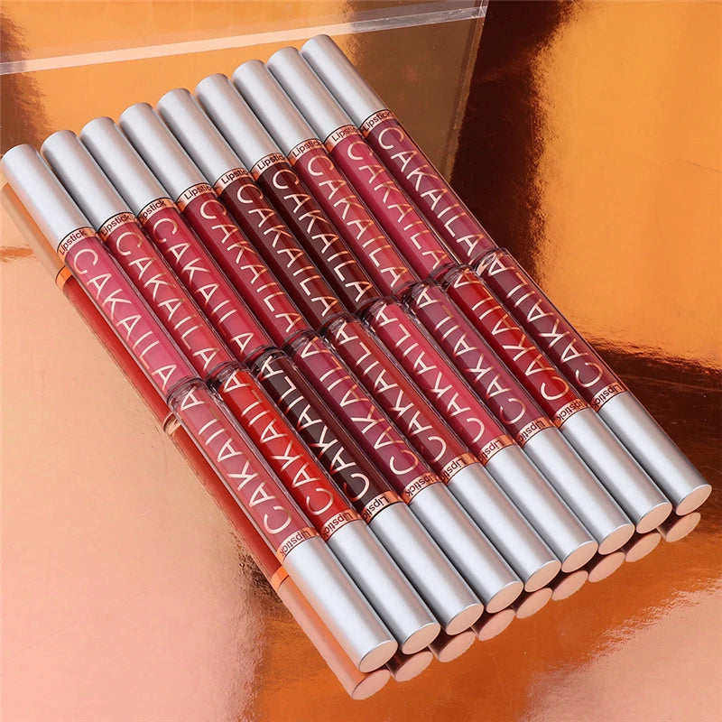 18 Colors Lipsticks Waterproof Sexy Matte Lip Gloss Women Makeup Long Lasting Red Pink Nude Liquid Lipstick Cosmetics