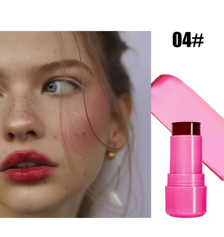 Jelly Blush Stick Lip and Cheek Stick, Multi-purpose Jelly Tint Jelly Blush, Blush Cooling Water Tint Sheer Lip & Cheek Stain