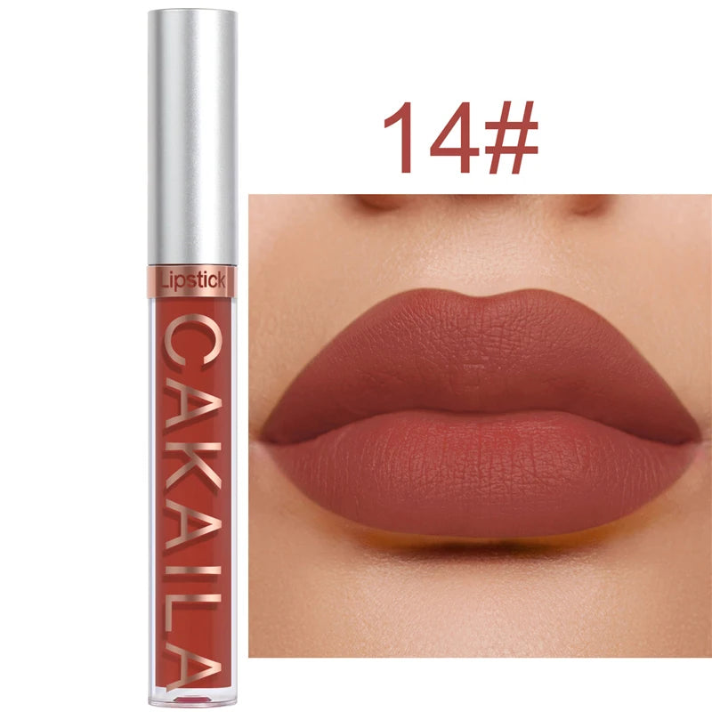18 Colors Lipsticks Waterproof Sexy Matte Lip Gloss Women Makeup Long Lasting Red Pink Nude Liquid Lipstick Cosmetics