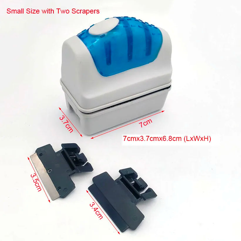 Small Size Magnetic Aquarium Fish Tank Brushes Floating Clean Glass Window Algae Scraper Cleaner Brush Aquarium Accessories