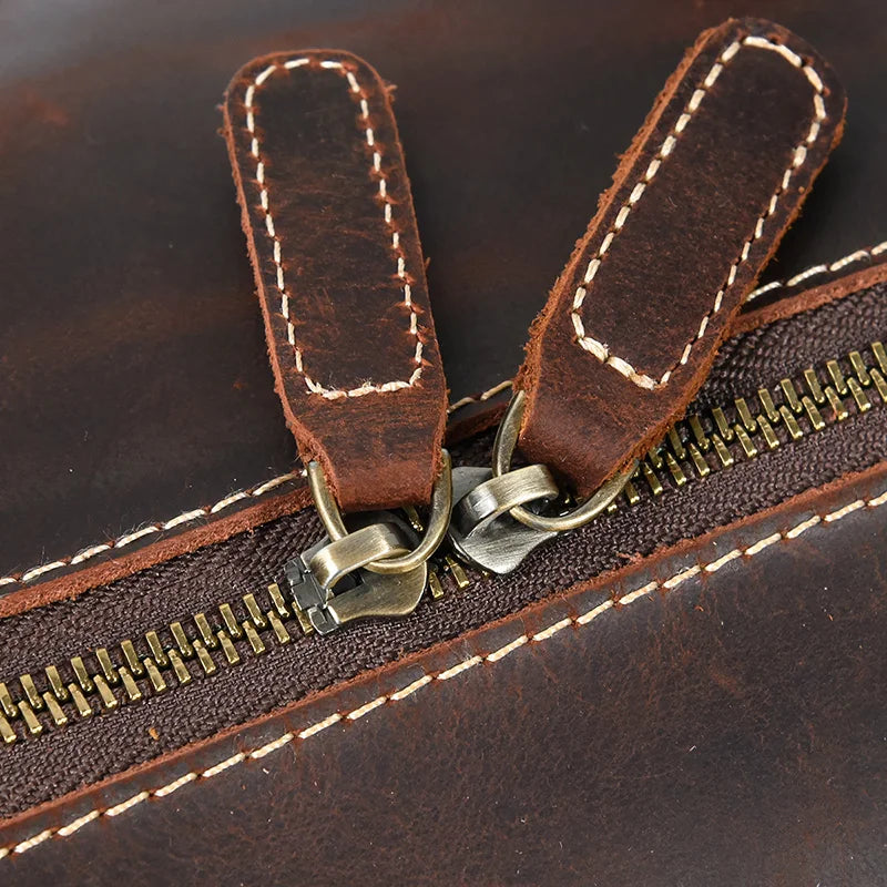Fashionable Style Men's Leather Travel Handbags Real Cowhide Leather Duffle Bags For Man Male Weekend Bags With Shoe Pocket