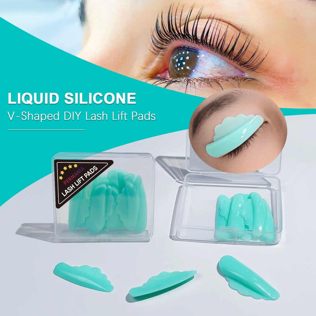 PERMANIA 4 Pairs Self-Adhesive Eyelash Lift Pads Eyelash Lifting Shields Lash Perming Pads Soft And Reusable Lash Lifting Tool