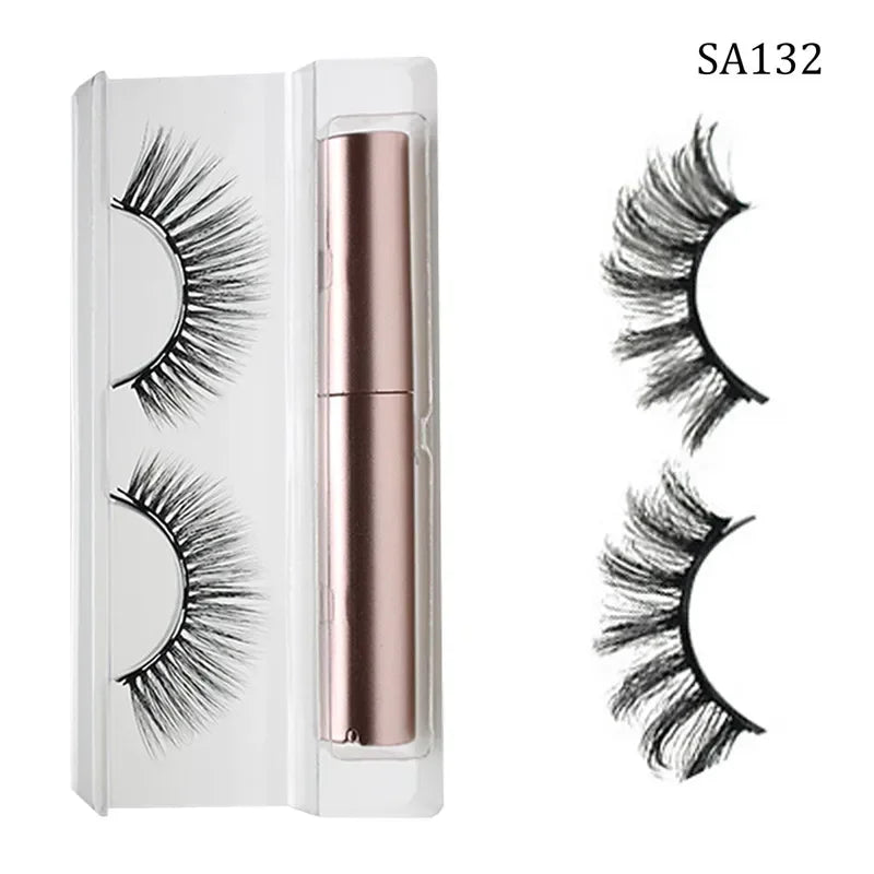 3D Magnetic Eyelashes Set Waterproof Lasting Naturally Magnetic Eyeliner Magnet Eyelashes Makeup Extension False Eyelashes Kit