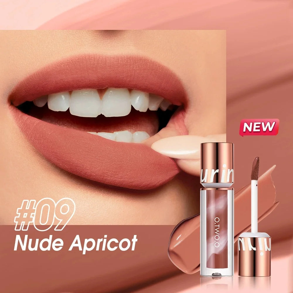 O.TWO.O Newest Lipstick Waterproof Makeup Lip gloss Rose Rouge Silk Liptint Matte Sexy Red Lip Stain Liquid Lipgloss