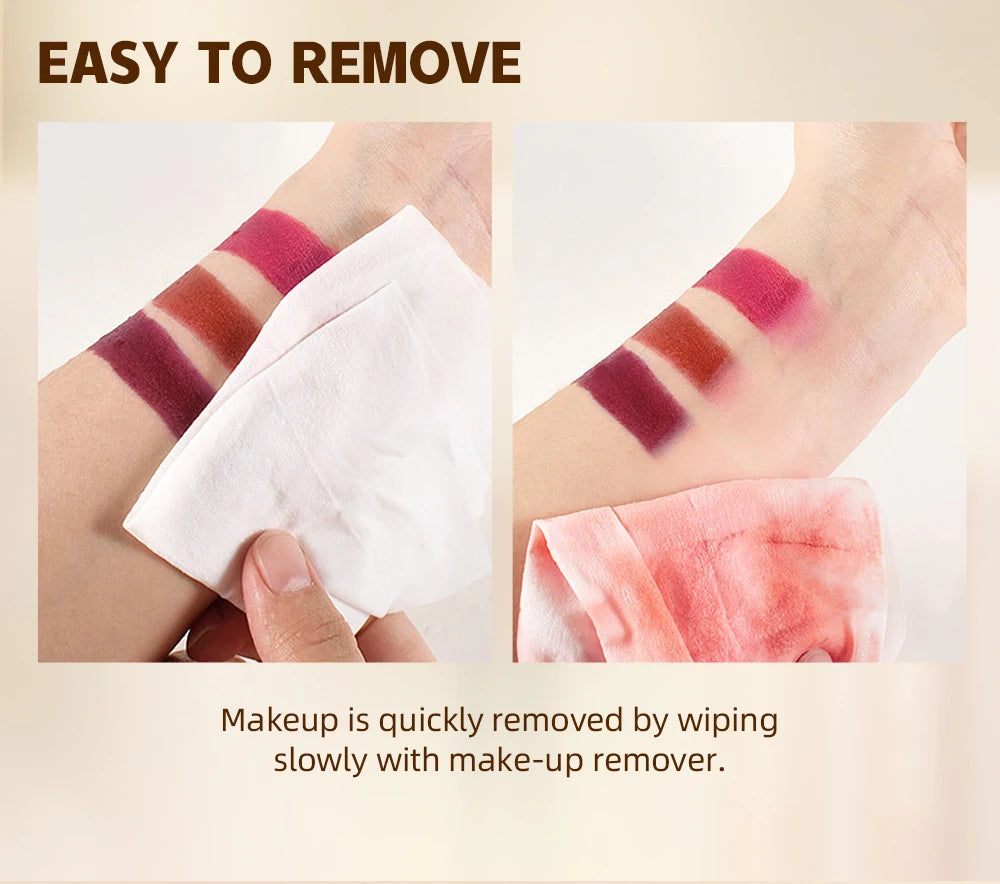 QIBEST 1PC Sexy Matte Lipstick Waterproof Long Lasting Color Rendering Non-stick Velvet Lips Liner Pencil Woman Makeup Cosmetics