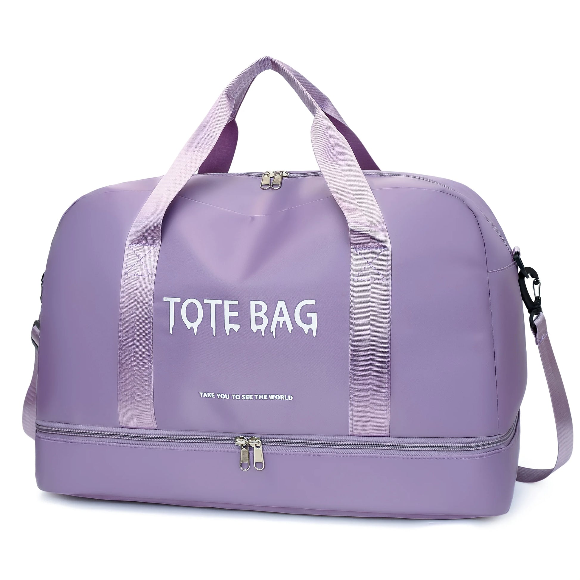 Multifunctional Large-Capacity Travel Duffle Bag with Adjustable Shoulder Strap, Durable Nylon Casual Gym Bag for Sports