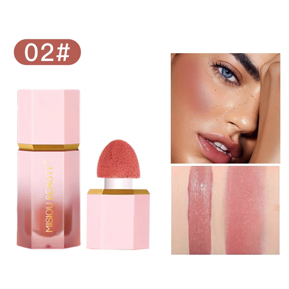 8 Colors Liquid Blush Waterproof Multi-purpose Facial Nourishing Blush Stick Cheek Natural Blusher Cute Korean Makeup for Women