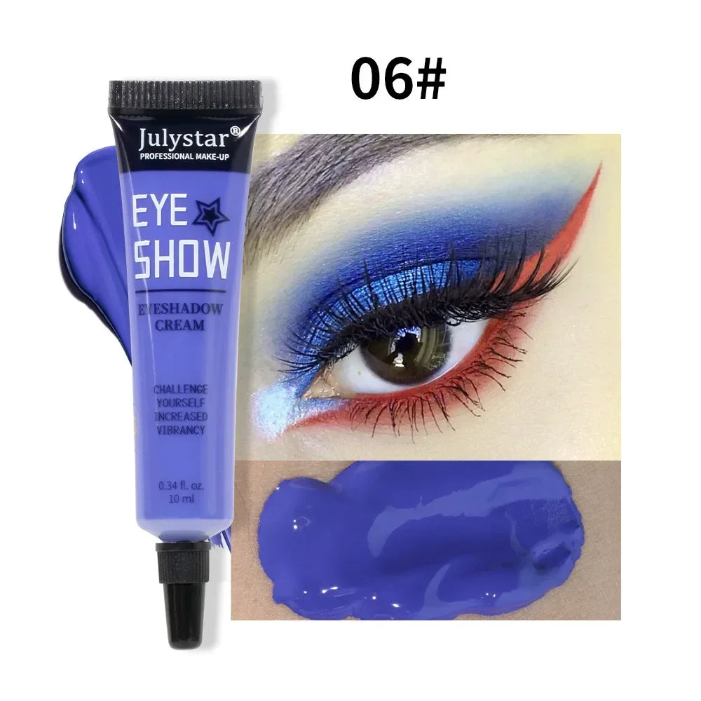 Colored Waterproof Long-lasting Non-smudge Matte Liquid Eyeshadow Cream Sweatproof Nude White Purple Blue Eye Makeup Cosmetics