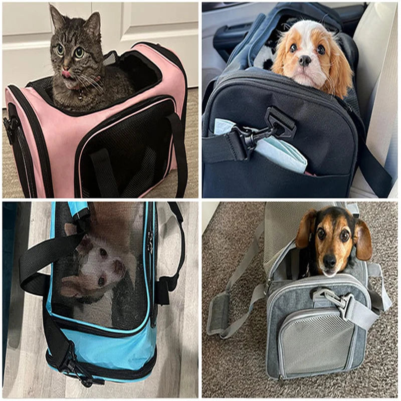 Dog Cat Carrier Bag Pet Puppy Travel Bags Breathable Mesh Small Dog Cat Dogs Outdoor Tent Carrier Outgoing Pets Bag Handbag