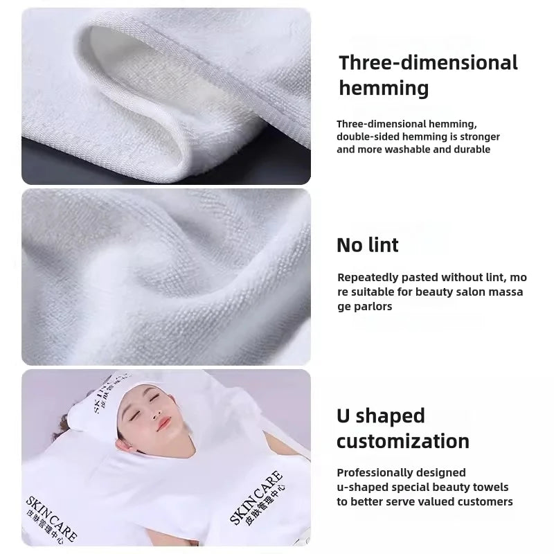 U Shape Towel Microfiber Esthetician Salon Spa Massage Facial Treatment Neck Cosmetic Towels Spa Salon Eyelashes Accessories