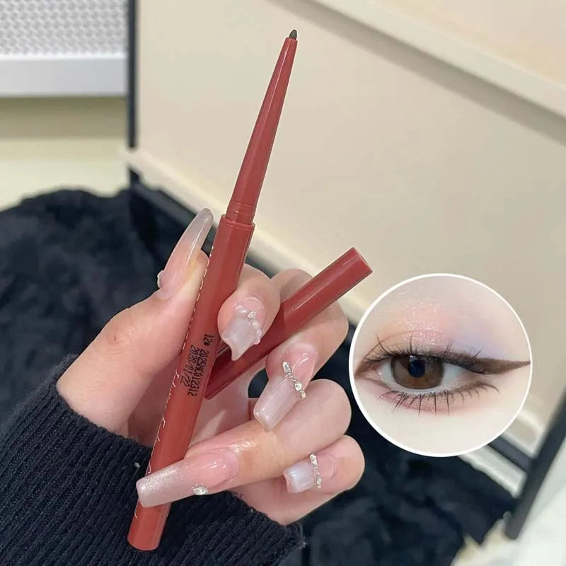 Matte Brighten Lying silkworm Eyeliner Gel Pen Waterproof Quick Drying Pink Brown Ultra fine Eye Shadow Pen Not-Smudge Makeup