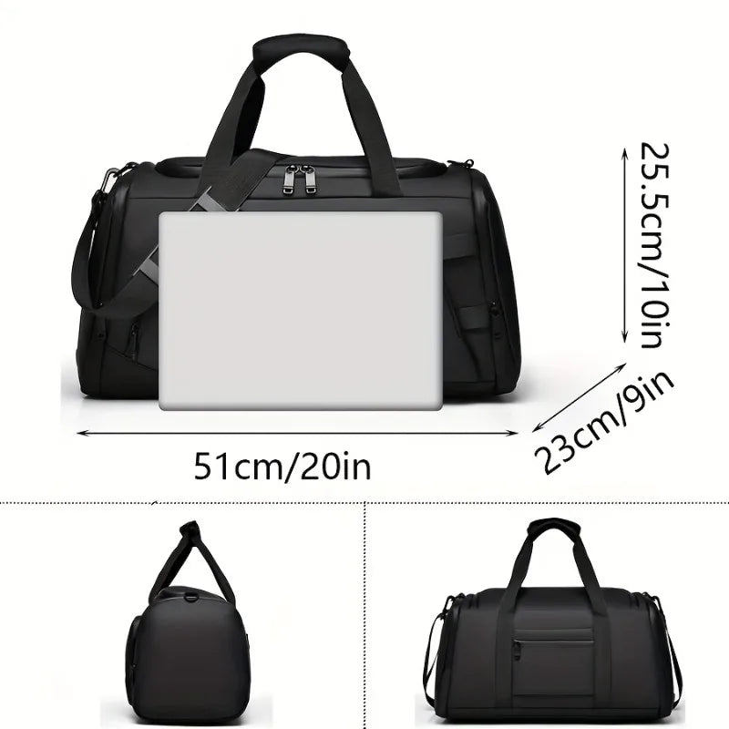 Large capacity multifunctional luggage bag with multiple compartments and shoe pockets,  casual sports and fitness bag