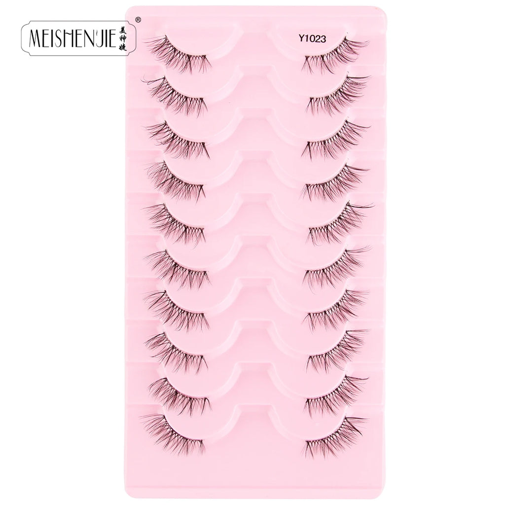 Fake Eyelashes Hot 3/10 Pairs Half Lashes Cat Eye Natural Long Fluffy 3D Mink Lashes Handmade Make up Tools maquillaje Faux Cils