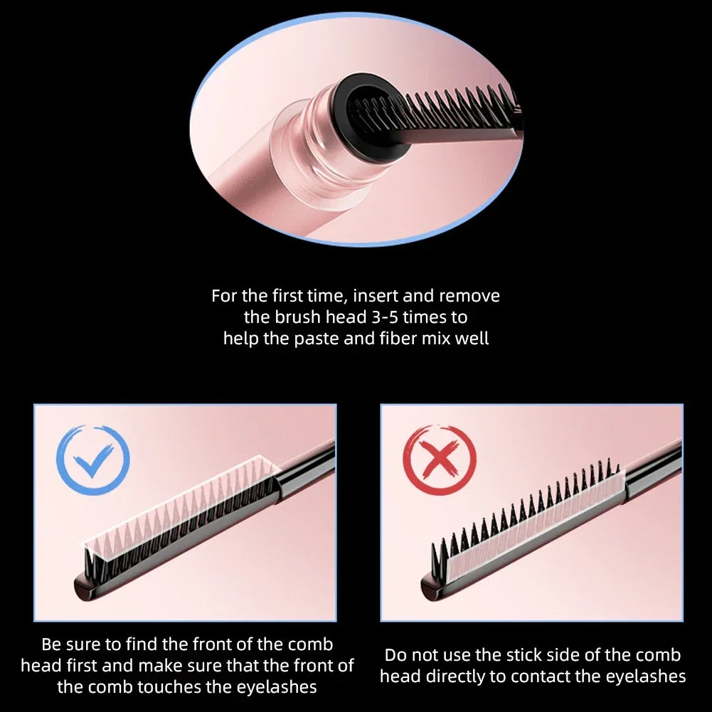 Black Mascara Eyelashes Mascara Silky Eyelashes Lengthening Eyelashes Makeup Waterproof Mascara Volume Eye Cosmetics