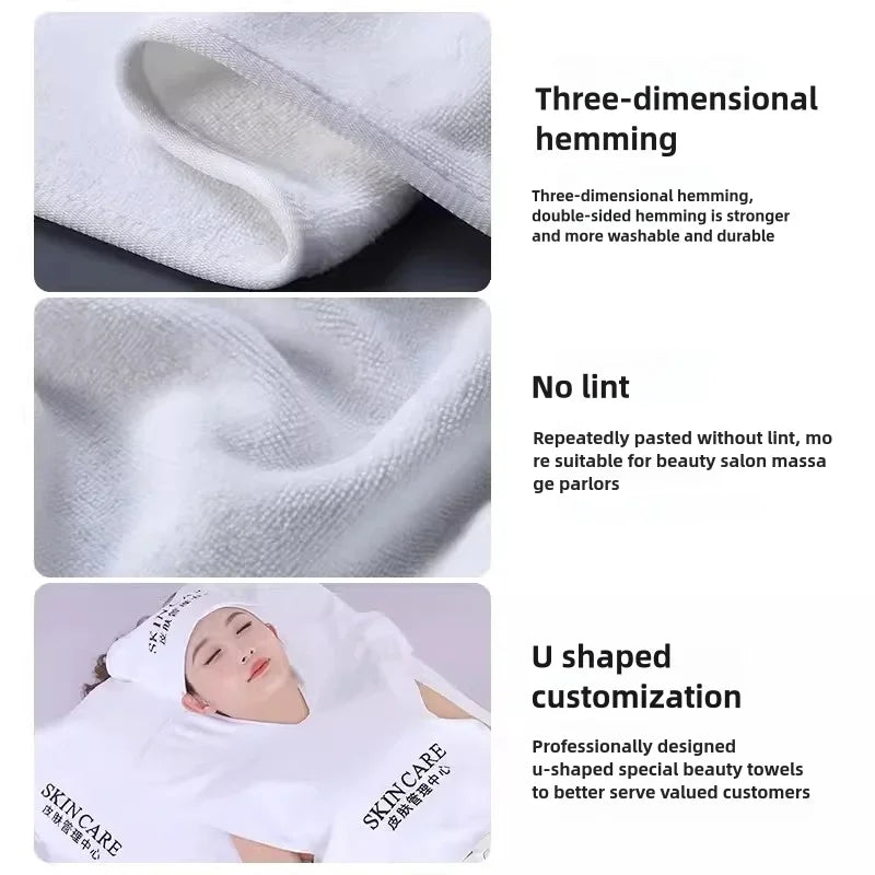 U Shape Towel Microfiber Esthetician Salon Spa Massage Facial Treatment Neck Cosmetic Towels Spa Salon Eyelashes Accessories