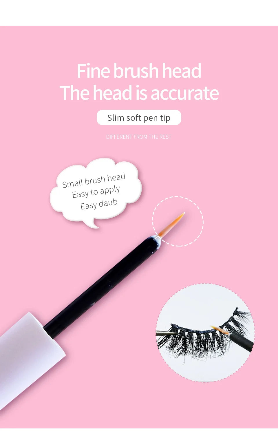 Eyelashes Glue Black & White Waterproof Lash Glue Cosmetics Tools for Mink Lashes