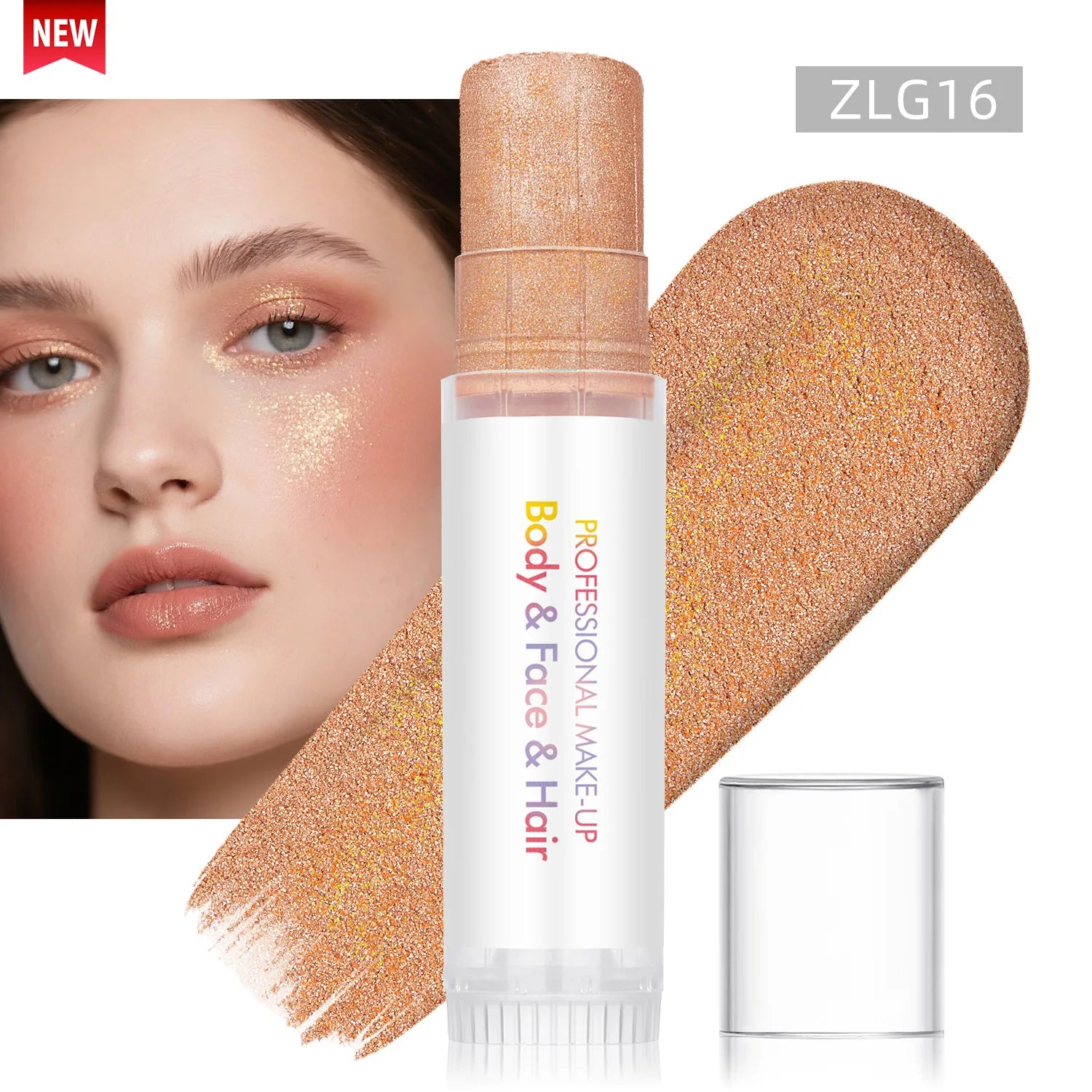 New Body Glitter Stick Face Painting Sequins Gel Mermaid Chunky Glitter Glue for Carnival Hair Body Eye shadow Makeup