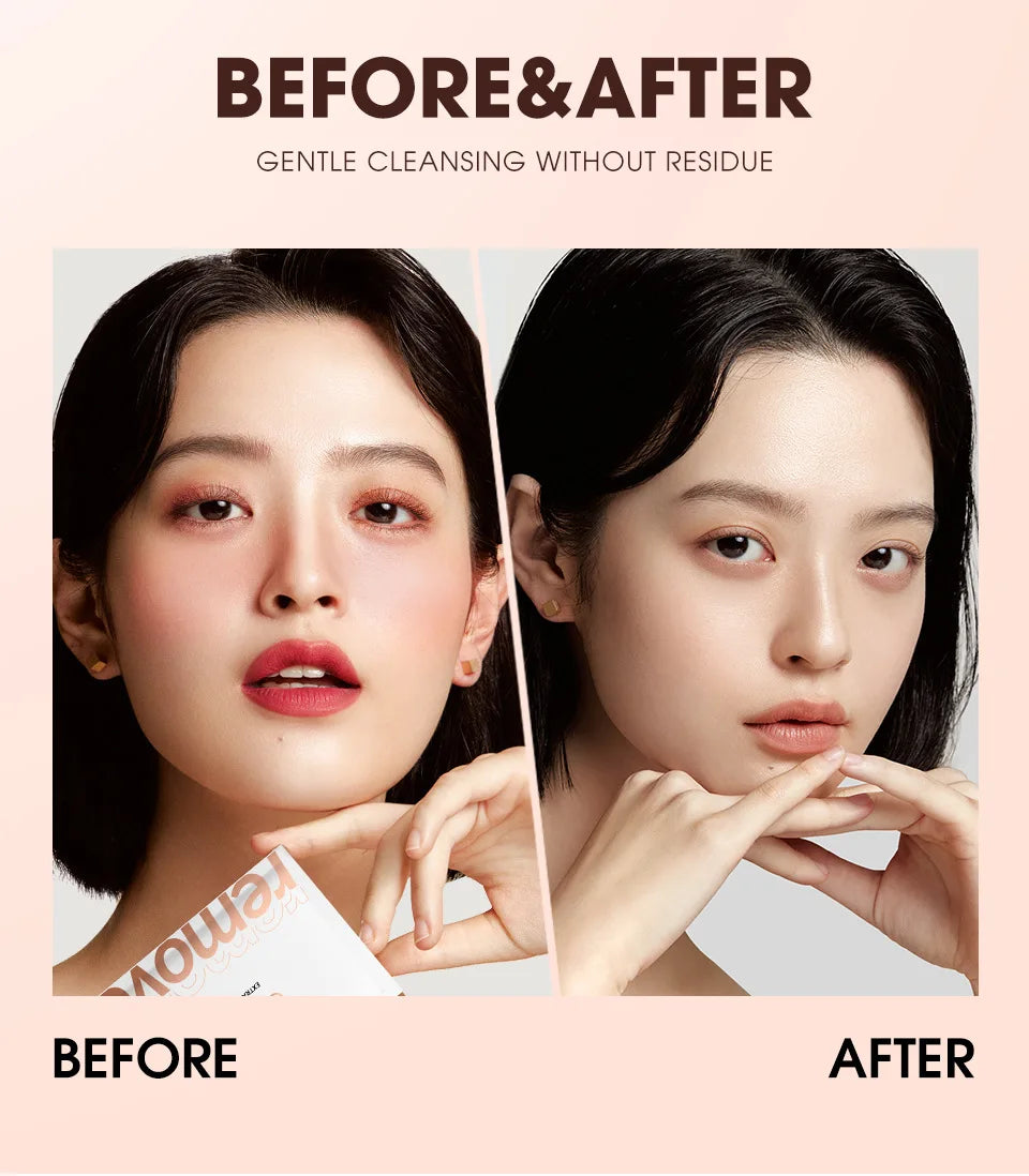 5/10pcs Makeup Remover Deep Cleaning without Residue Make up Wipes Nourishing Plant Extracts Easy Remover Eyes Lips Makeup
