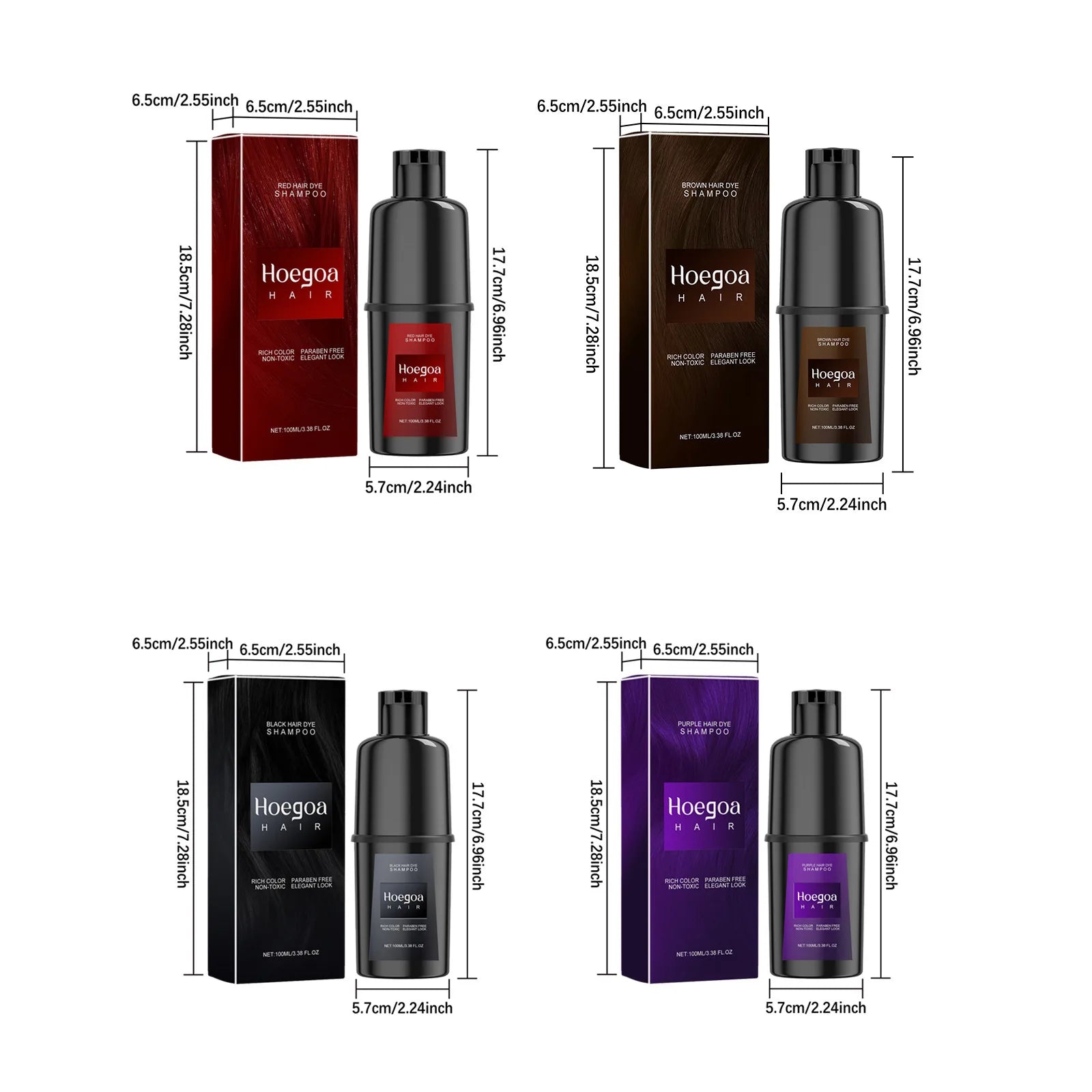 Hair Dye Shampoo Lasting Easy To Color Deep Nourishing Moisturizing Reduce Scalp Irritation Repair Damage Hair Coloring Products