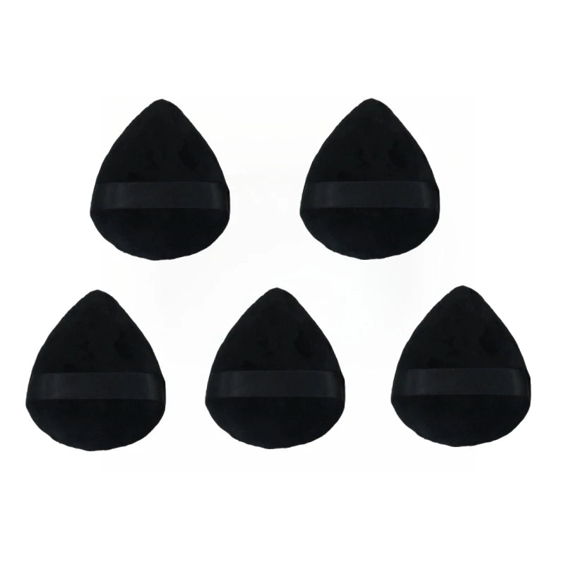 1/2/5pcs Large Tongue Water Drop Powder Puff Setting Loose Powder Flocking Soft Cosmetic Puff Triangle Pointed Makeup Tools