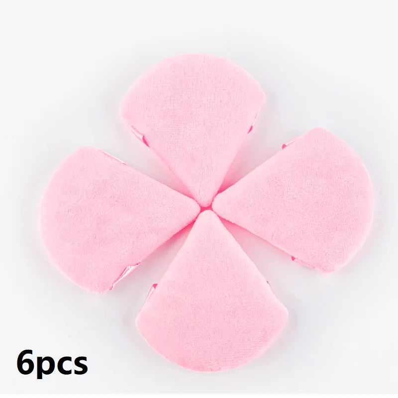 Triangle Velvet Powder Puff 1/2/3/6Pcs Face Mini Make Up Sponges Reusable Washable Cosmetic Eye Beauty Makeup Tool Accessories