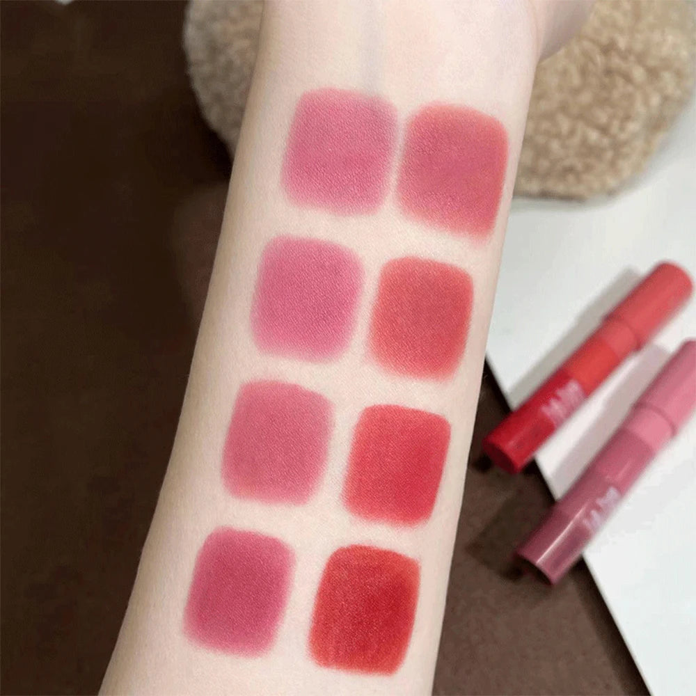 Matte Lipstick Pen 4 Colors In 1 Nude Pink Matte Lip Gloss Waterproof Long Lasting Lipstick Pencil Lip Liner Pen Lip Makeup Set