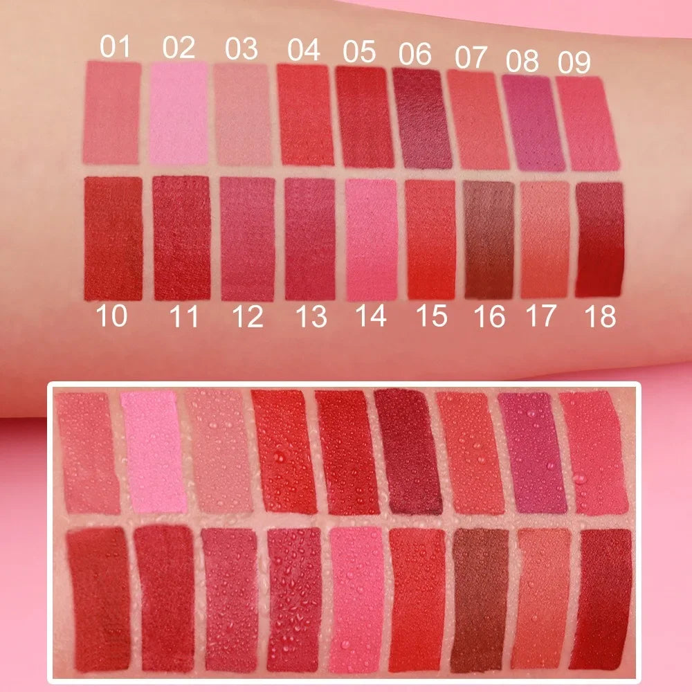 Sexy Dark Red Brown Lipstick Pencil Matte 18 Colors Lip Liner Crayons Rich Full Color Lip Tint Silky Natural Creamy Texture Pen