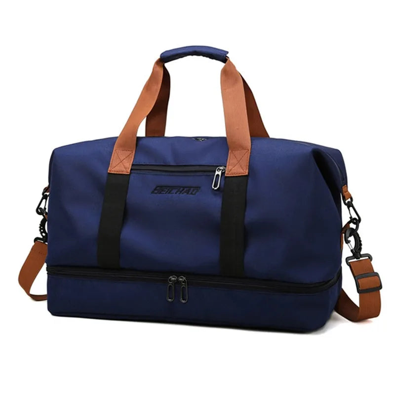 Fashion Travel Bags For Women Large Capacity Men's Sports bag Waterproof Weekend Sac Voyage Female Messenger Bag Dry And Wet