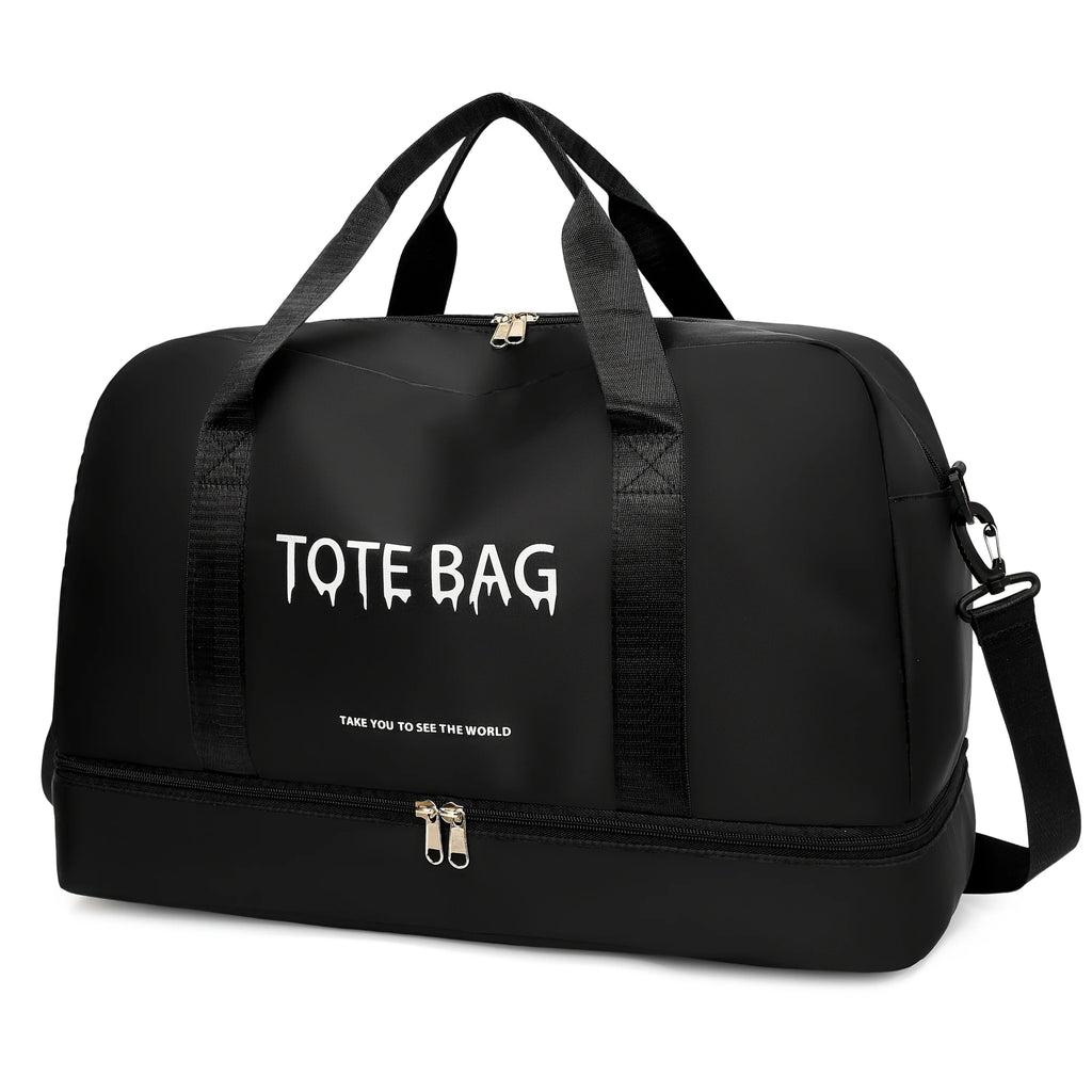 Multifunctional Large-Capacity Travel Duffle Bag with Adjustable Shoulder Strap, Durable Nylon Casual Gym Bag for Sports